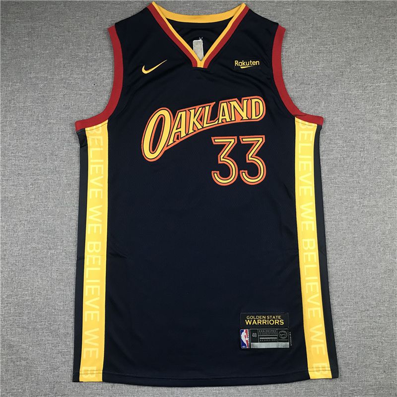 Men Golden State Warriors #33 Wiseman Black 2021 Nike Game NBA Jersey->golden state warriors->NBA Jersey